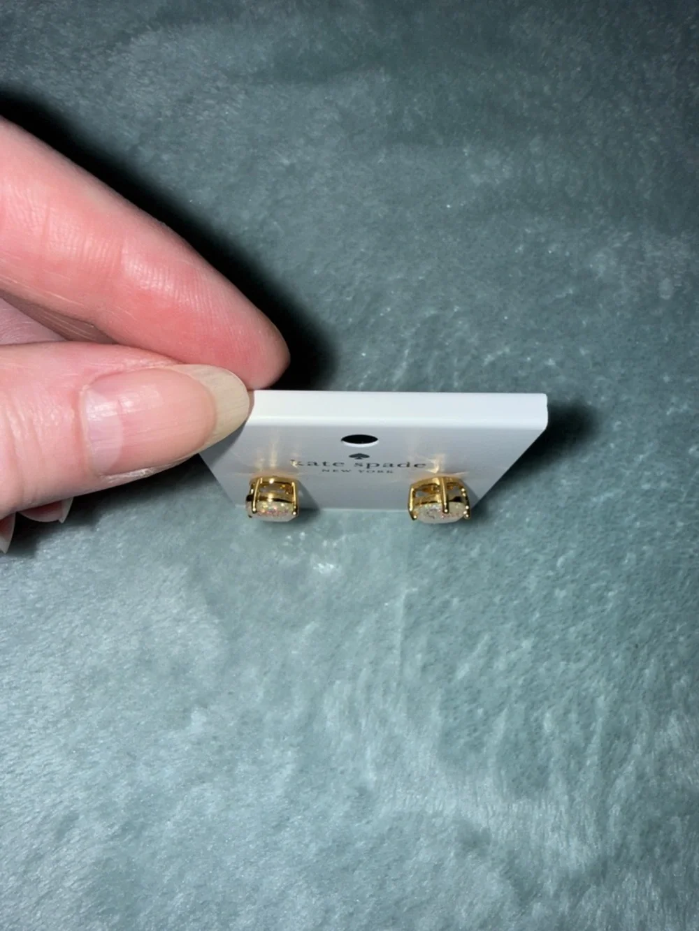 kate spade Multicolor Glitter Stud Earrings - Gold Tone - Picture 7 of 9